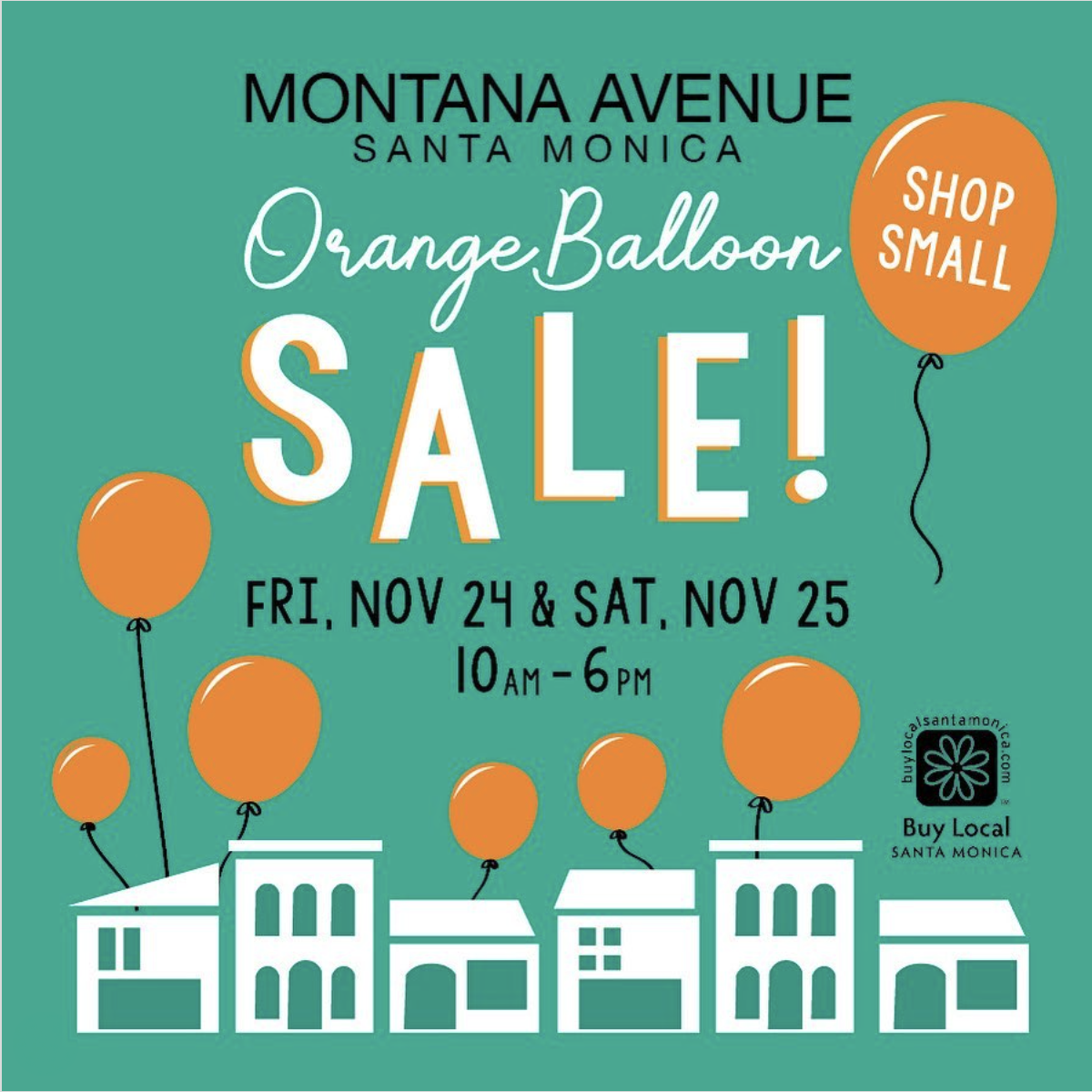 Orange Balloon Sale on Montana Avenue