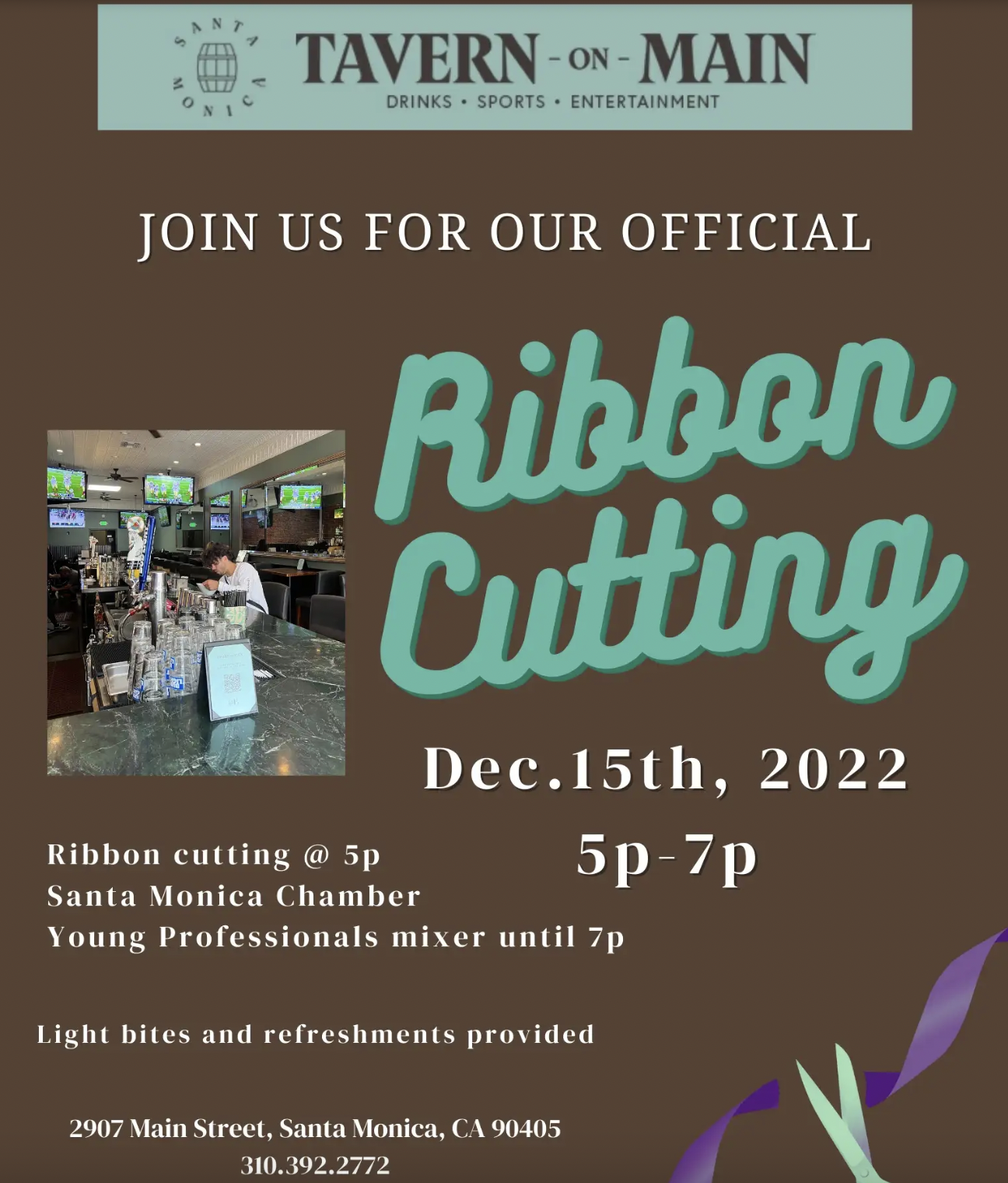 Ribbon Cutting at Tavern on Main