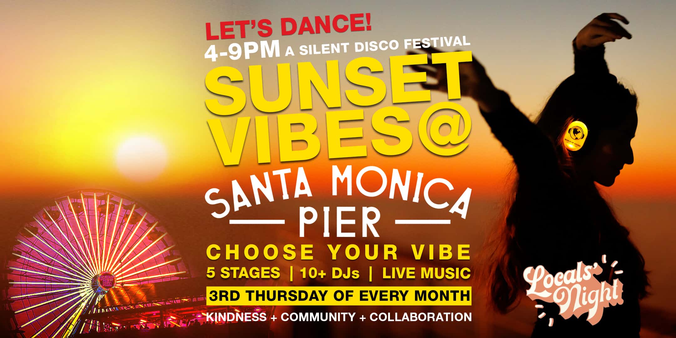 Sunset Vibes Silent Disco @ Santa Monica