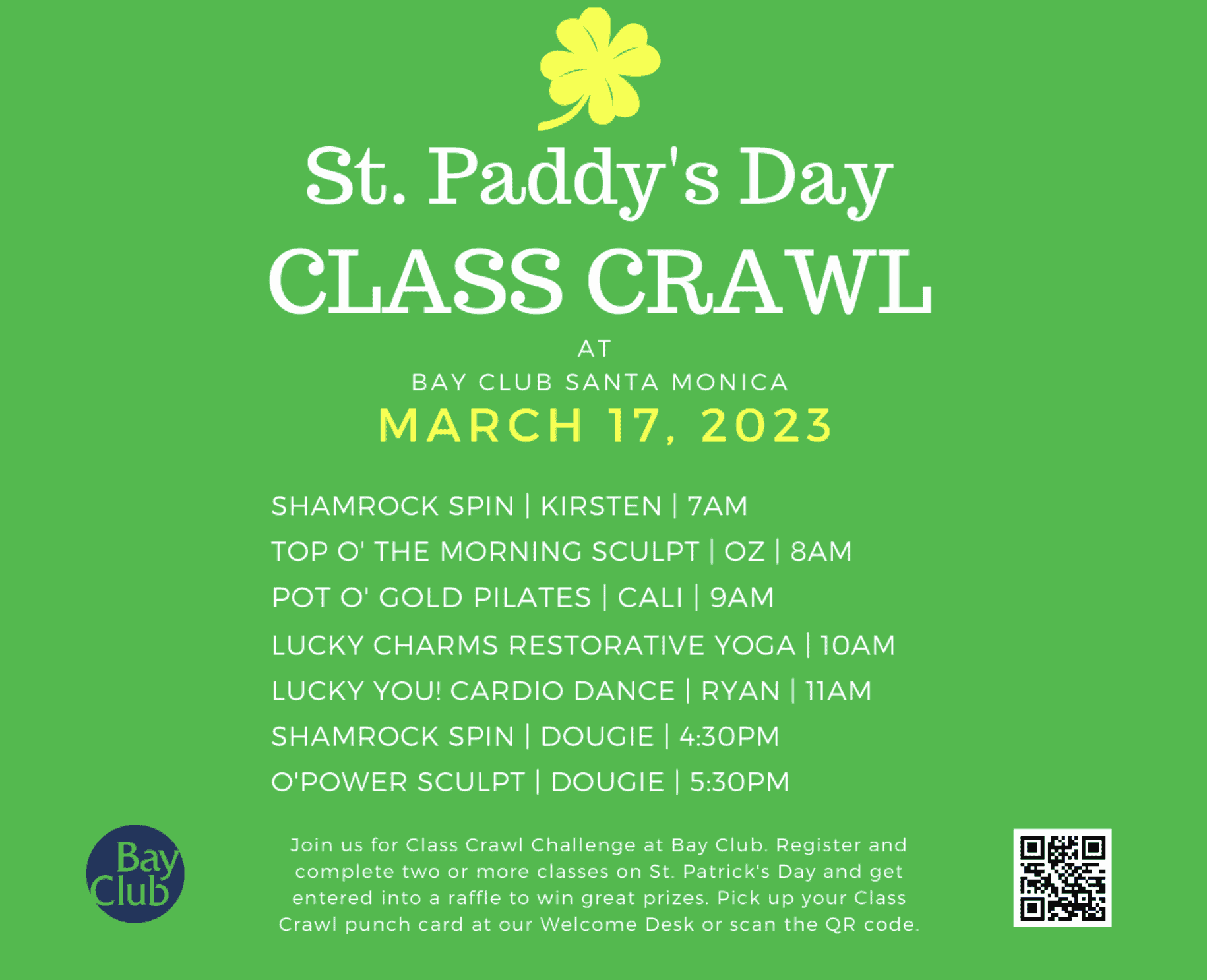 Class Crawl at Bay Club