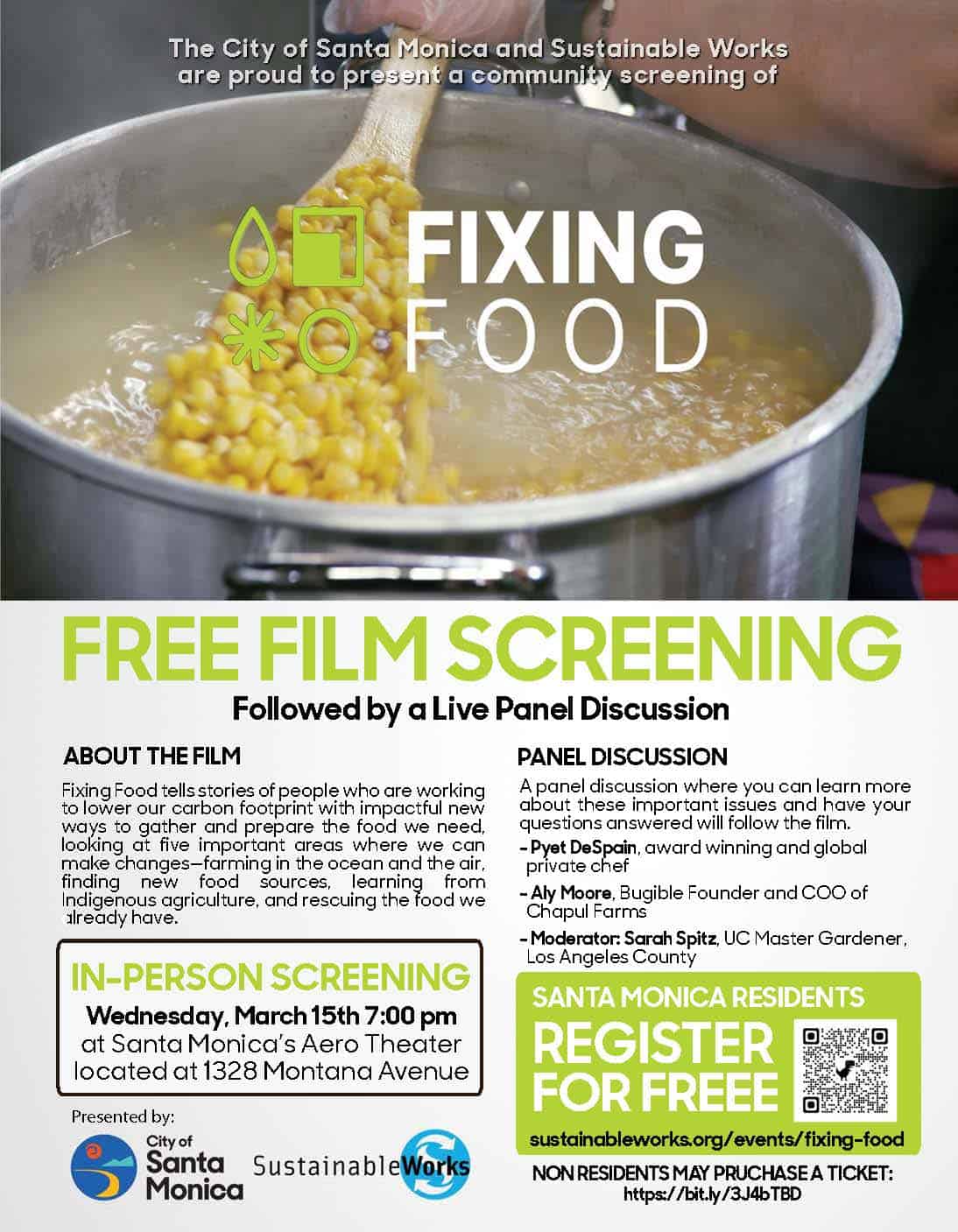Fixing Food Film Screening and Panel Discussion