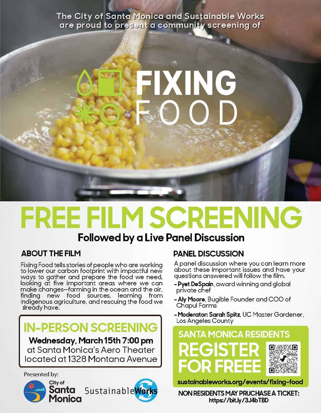 Fixing Food Film Screening and Panel Discussion