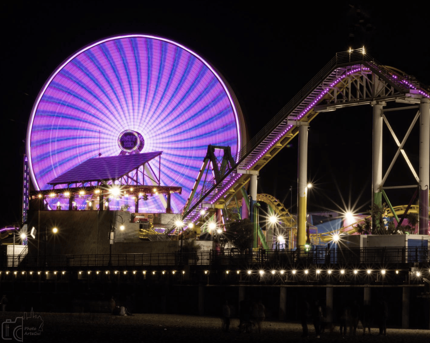 Women's History Month Lighting at Santa Monica Pier