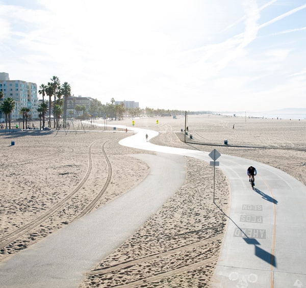 santa monica beach paths