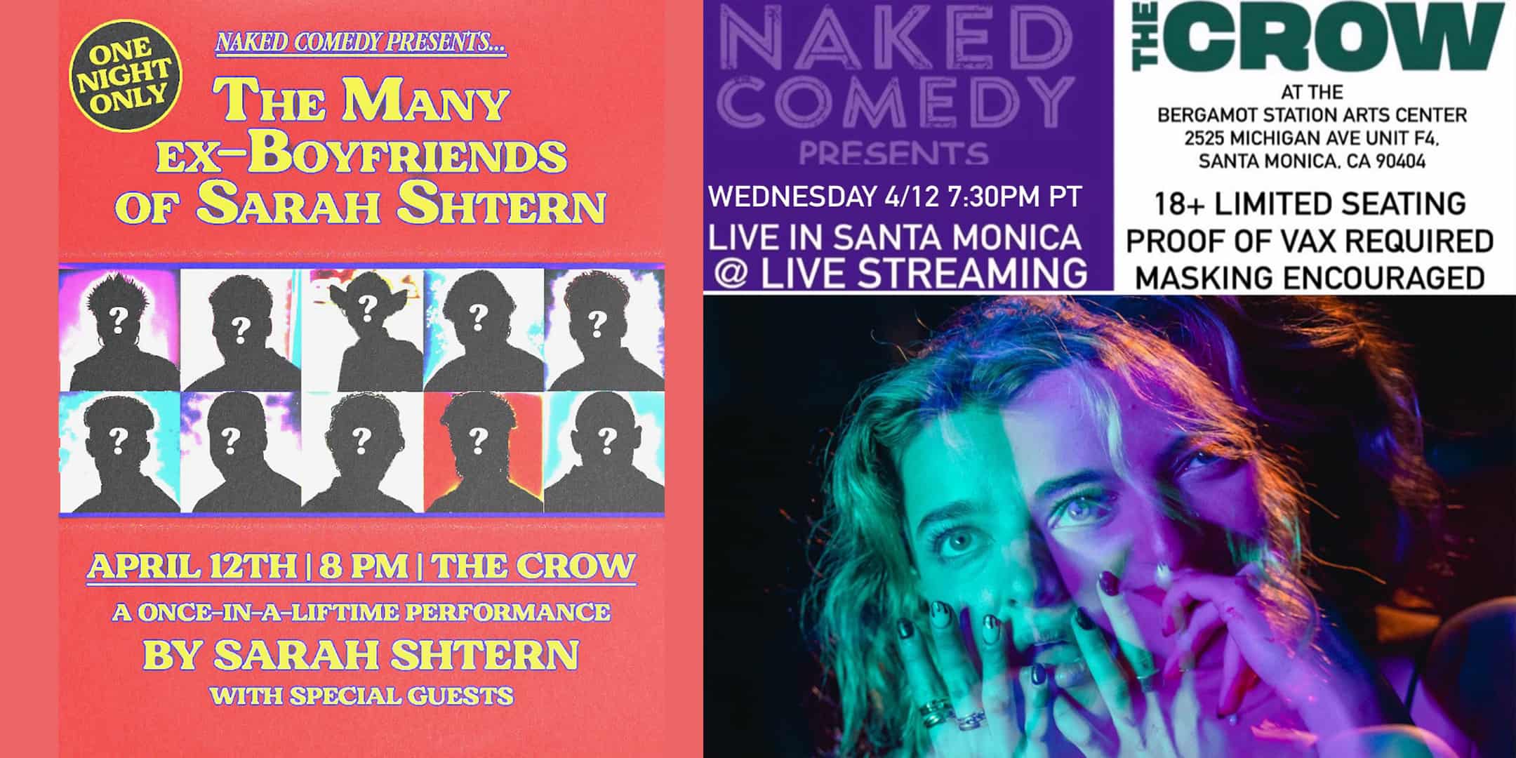 The Many Ex-Boyfriends of Sarah Shtern - Livestreaming & Live at The Crow