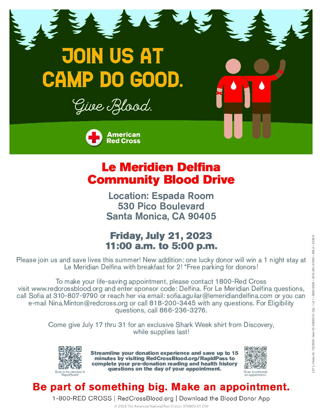 Le Meridien Delfina Community Blood Drive