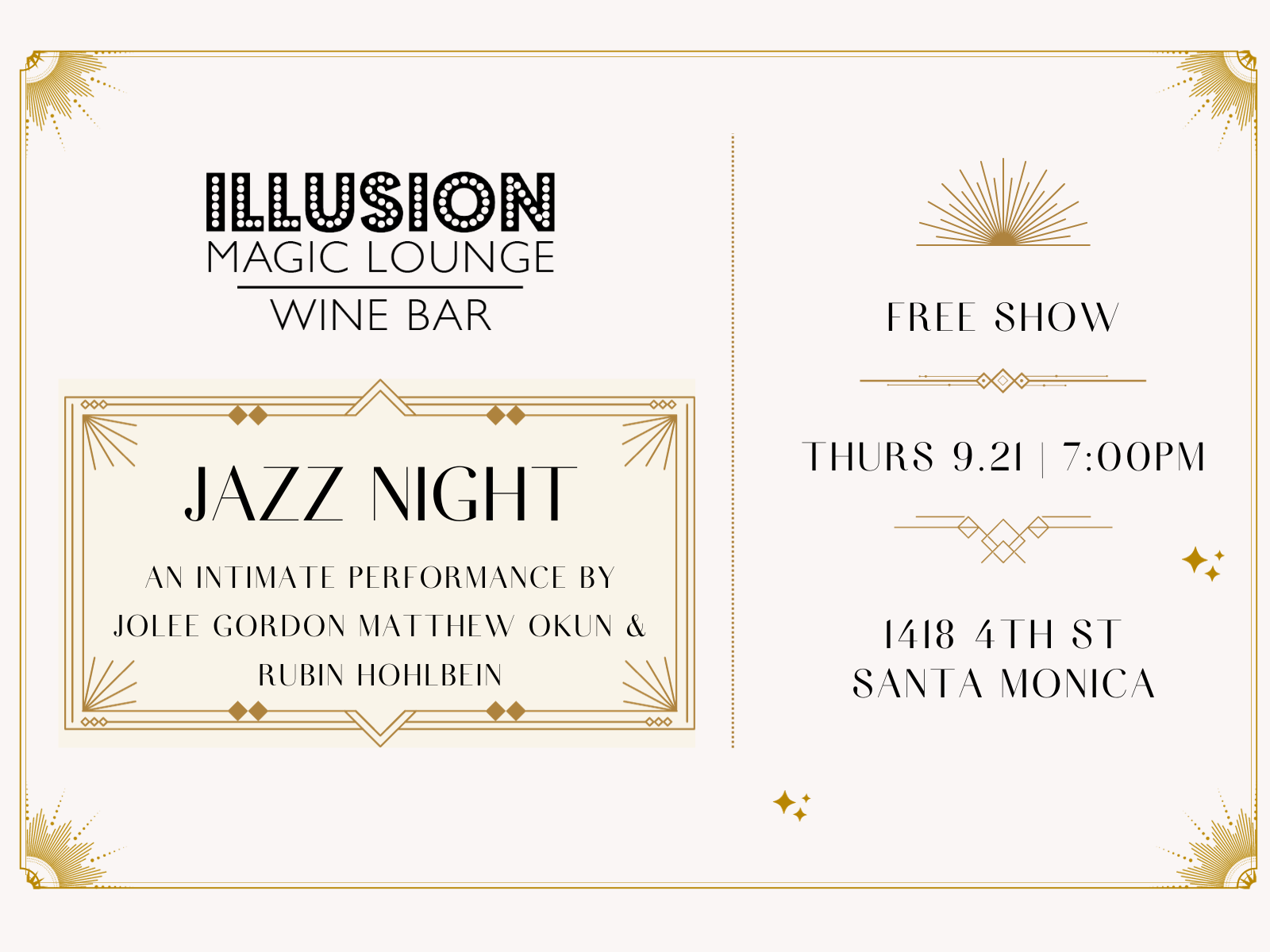 Jazz Night at Illusion Magic Lounge