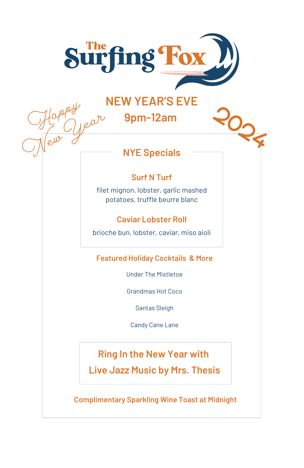 New Years Eve at The Surfing Fox