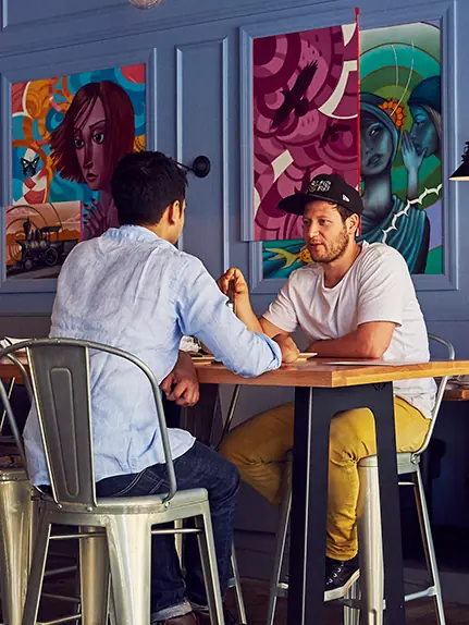 サンタモニカの地元レストラン内