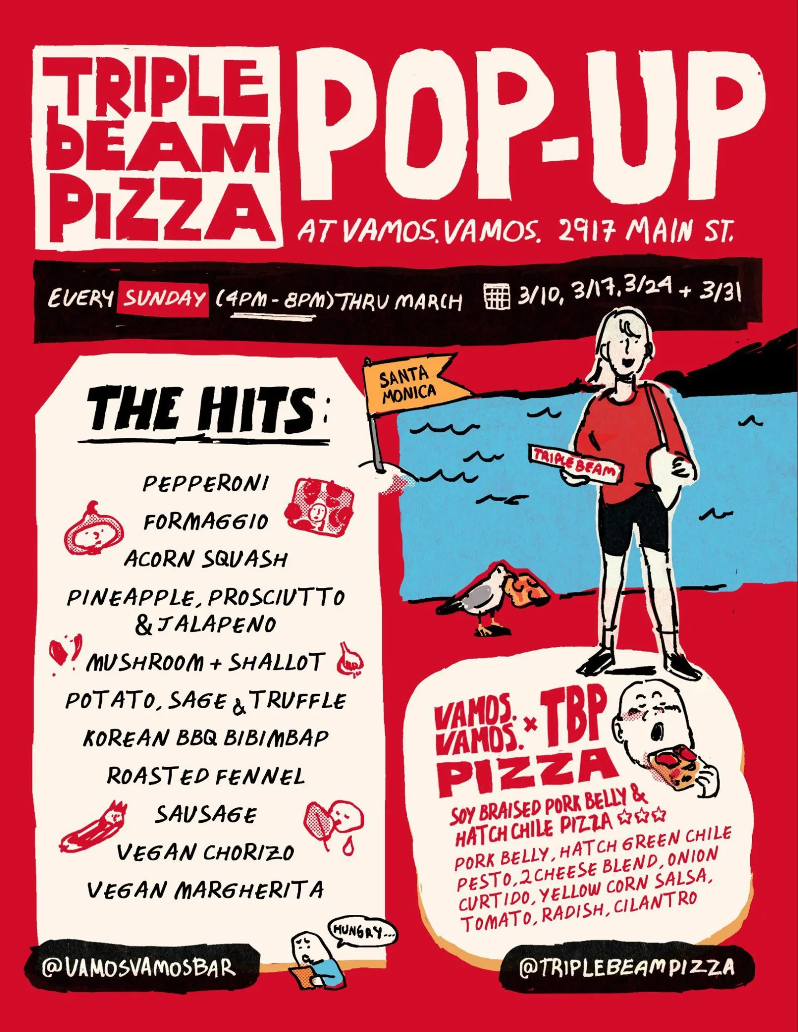 Triple Beam Pizza & Vamos Vamos Popup Collaboration
