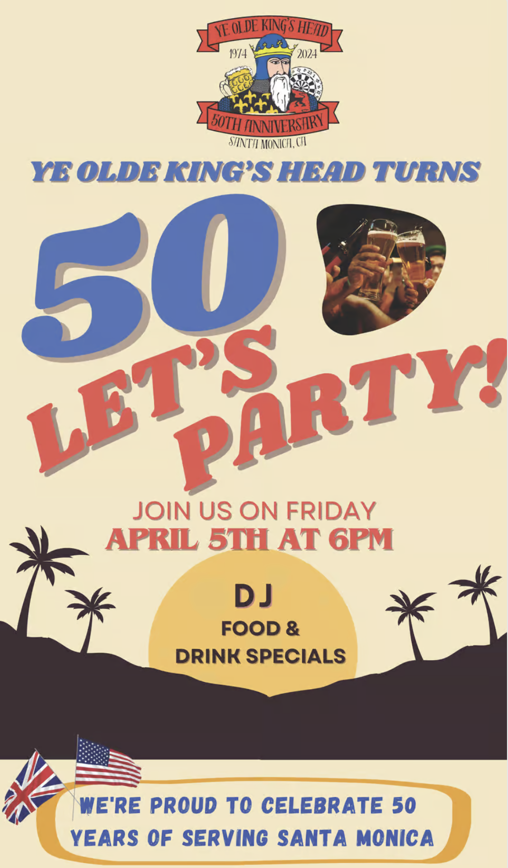 Ye Olde King's Head 50th birthday party Visit Santa Monica