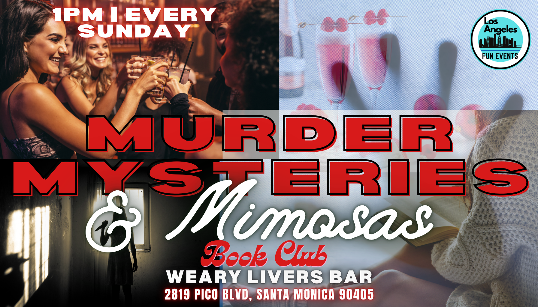 Weekly Book Club: Murder Mysteries & Mimosas at Weary Livers