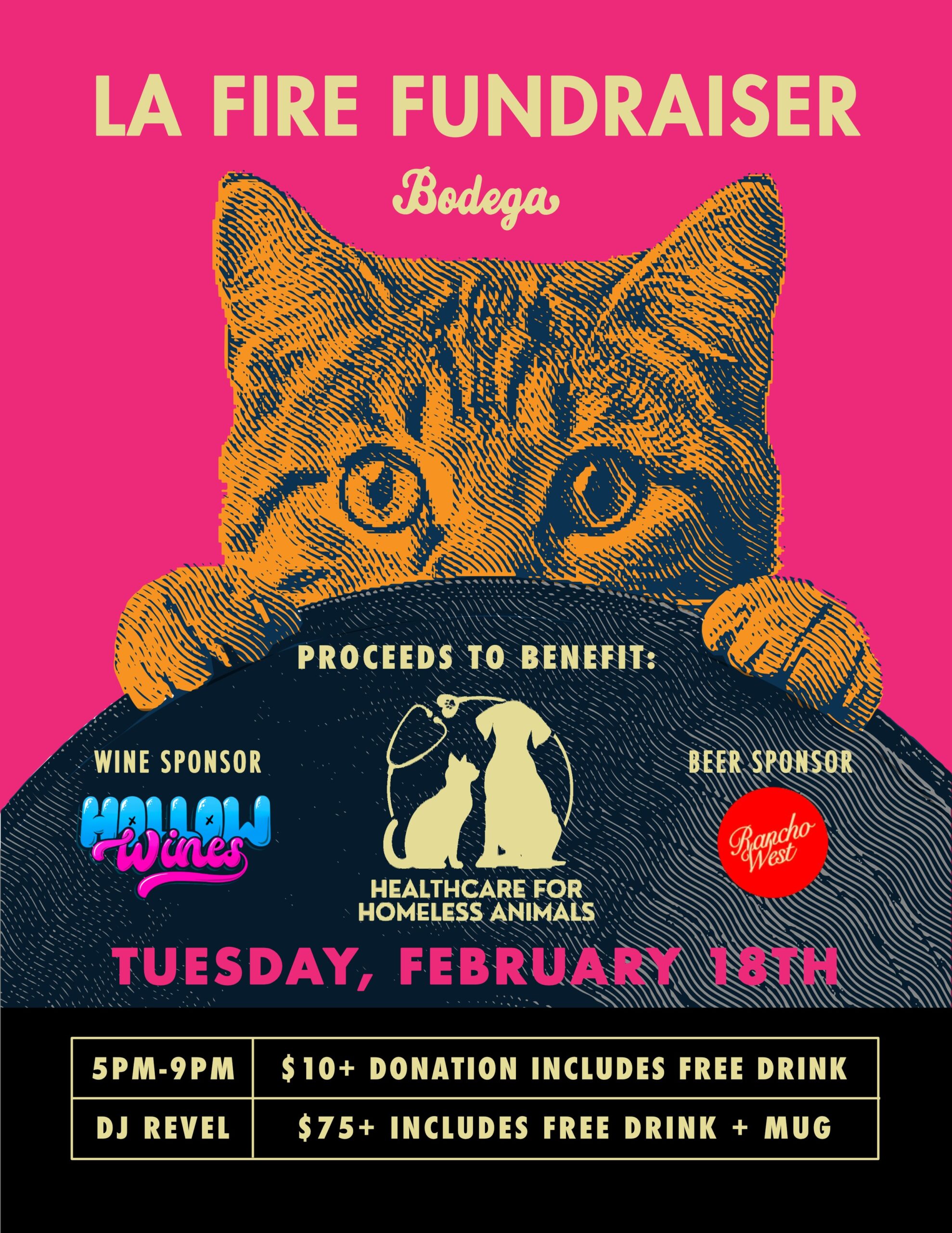 ボデガでLA火災の募金活動