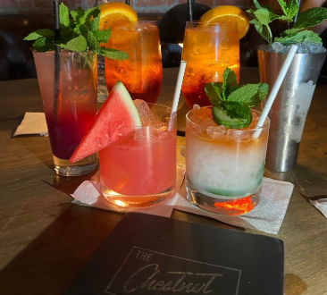 photo of chestnut menu and drinks