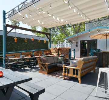 outside patio of chez jay