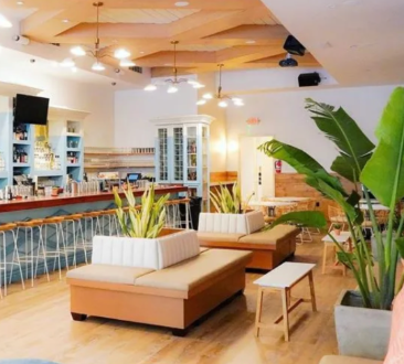 inside of bar and seating of Lanea