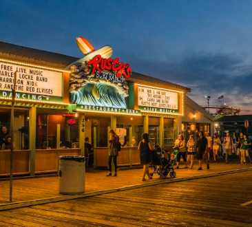 outside pier shot of rusty