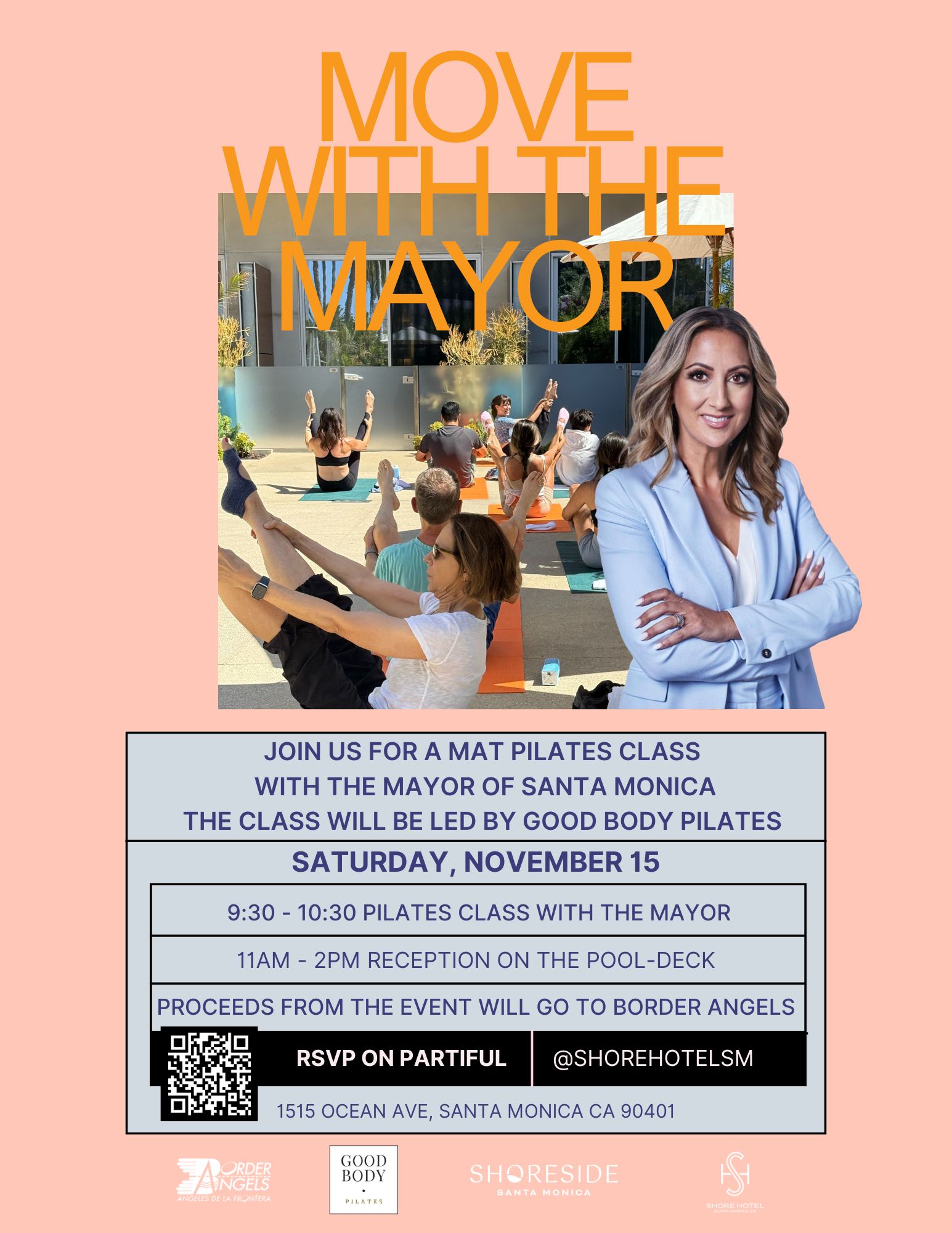 Move with the Mayor – Pilates Giving Back for Border Angels